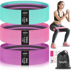 Resistance Bands for Legs and Butt, Fabric Exercise Loop Bands Yoga, Pilates, Rehab, Fitness and Home Workout, Strength Bands for Body