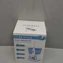 TUREWELL Water Flossing Oral Irrigator, 600ML Dental Cleaner 10 Adjustable Pressure, Electric Oral Flosser for Teeth/Braces, 8 Replacement Jet Tips for Family (White)