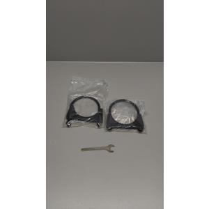 2Pcs Heavy-Duty 3.5-Inch Exhaust ClampsRust-Proof Black Finish, Saddle-Style U-Bolt Clamps for Secure Pipe Connections