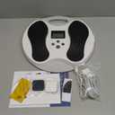 Foot Massager for Neuropathy, EMS Foot Stimulator for Circulation and Pain Relief, Electric Feet Calf Massager with 4 TENS Unit Muscle Stimulator Pads, Transcutaneous Electrical Nerve Stimulator (White)