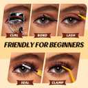 QUEWEL Lash Clusters Kit, 144 Pcs DIY Lash Extension Kit Individual Lashes Eyelash Extension Kit with Lash Bond and Seal Lash Tweezers (144-Mega Kit)