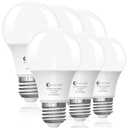 Evelor 5Pack A19 LED Light Bulbs,60 Watt Equivalent Daylight 5000K with E26 Base,Efficient 9W,800 Lumens Non-Dimmable LED Bulbs,15000 Hours, Ideal for Bedroom Living Room,5 Pcs