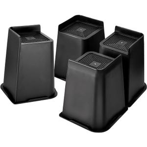 4Pcs 8inch Furniture Risers Bed Raising Blocks Bed Legs Risers Trapezoidal Shape