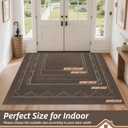 BEQHAUSE Dirt Trapper Door Mat 48" x 72", Doormat Non-Slip, Light Brown