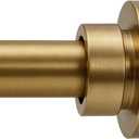 Warm Gold Shower Curtain Rod 34 to 82 Tension No Drill Adjustable
