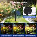 Solar Spot Lights Outdoor Waterproof IP65, 3 Modes Solar Lights Outdoor 35 LED Landscape Lighting, Spot Uplights for Garden Patio Yard Walkway Driveway House Backyard, 6 Pack Warm White(3000K)