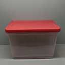 Homz Clear Storage Container With Red Lid, 21"X14"X13", Pack Of 2 