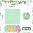 25 Pack Microfiber Cleaning Cloths11.8x11.8InThin Microfiber Towels Bulk, Towels for HomeKitchen,CarsCleaning Rags 5 ColorsQuick-Dry,Lint-Free