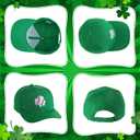 Cuffbow St. Patrick's Day Hat Shamrock Baseball Hat Adjustable Embroidery Irish Cap Green Lucky Shamrock Cap for Men Women (Green, M)