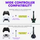 Tilted Nation 3 in 1 Gaming Headset and Controller Stand for PS5 and Xbox Series X Charging Station - Game Controller Holder and Headphone Stand for Desk with PlayStation and Xbox Magnetic Charger