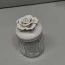 Rose Ceramic can - Decorative Food Storage Jar with Lid for Coffee Tea Dried Fruits and Snacks - Eco-Friendly Ceramic Container