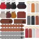 Ecation 150 Pcs Lasable Engravable Blanks 60 Leather Hat Patches 90 PU Leather Key Fob Kit Laser Blanks Keychain for DIY Custom Laser Engraving Craft Gifts Sublimation Hat Jacket Backpack(Multicolor)