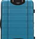 Rockland Melbourne Hardside Expandable Spinner Wheel Luggage, Turquoise, 2 Piece (20"/28")