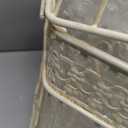 Deco 79 Metal Scroll Birdcage Distressed Wire with Latch Lock Closure and Hanging Hook, Set of 2 21", 18"H, Cream