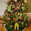 Norme 6 Pcs Christmas Tree Topper 17 Inch Red Green Candy Cane Xmas Decorations Woolen Curly Christmas Tree Picks Ornaments for Xmas Vase Filler Garland Home Holiday Decorations