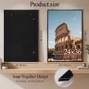 QUTREY 24x36 Poster Frames 3 Packs, Black Frames 24x36 for Wall Gallery, Display 24 by 36 Posters, Photos & Art Prints Vertically or Horizontally