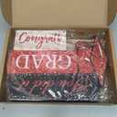 Cinnvoice 4 Pcs Graduation Table Decor 2026 Congrats Grad Centerpiece Class of 2026 Wood Sign Graduation Tiered Tray Decor Farmhouse Congratulate Gifts for Home Shelf Party Decorations(Black Maroon)