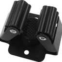 Hordion 12 Pack Broom Holder Wall Mount, Stainless Steel Mop Hanger Heavy Duty Garden Tool Organizer Wall Mounted Utility Rack with Screws, Black