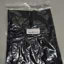 Men's Short Sleeve Round Neck T Shirts Boxy Raw Cut Tee Casual Basic Tops (Black, L)