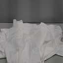 Fisoew Plus Size Dresses for Women Summer Ruffle Short Sleeve V Neck Dress Tiered Swing A Line Babydoll Mini Dress (XX-Large, White)