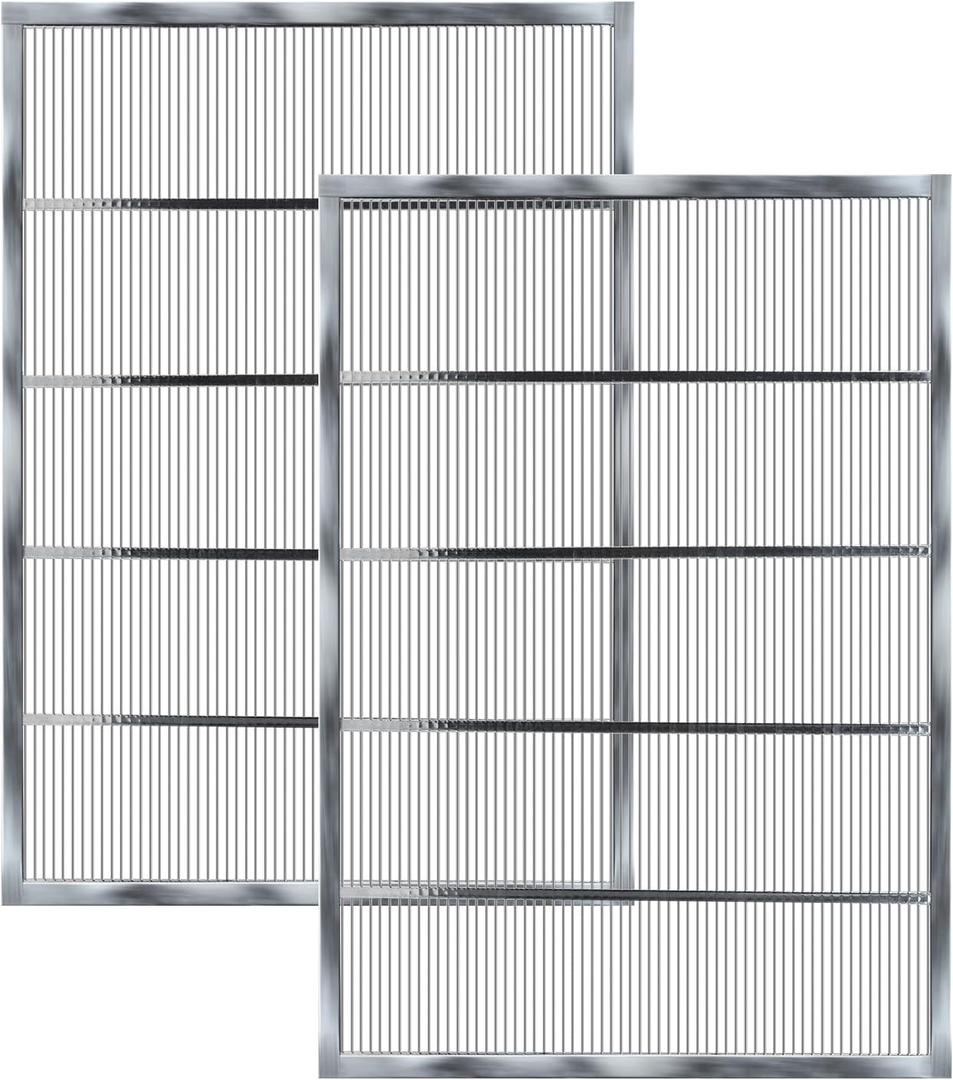 2Pcs Metal Queen Excluder Beehive Queen Bee Excluder Beekeeping Queen Excluders Beekeeping Tools (8 Frame 2Pcs)