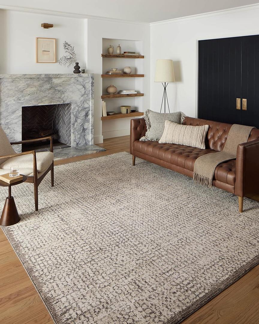 Loloi Darby Collection DAR-04 Ivory/Stone 9'-2" x 13' Area Rug