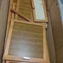 Vertical Bamboo Shoe Rack,Narrow Shoe Rack for Entryway,Free Standing Shelf with Acrylic Door, for Narrow Closet, Entryway, Hallway