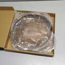 Round Burnt Wood Serving Tray with Beads, Wooden Decorative Tray for Entertaining, Decoration, and Gifting, (13", Burnt Brown Y1)