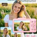 Digital Camera 4K Autofocus Vlogging Camera for Photography with 16X Zoom Anti Shake, 32GB Card, 48MP Compact Portable Point and Shoot Camera for Kids Boys Girls Teens Beginner, Pink
