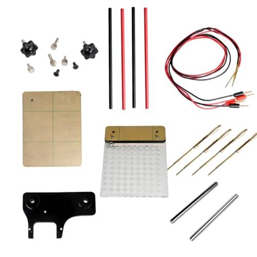 Deskium Bdm Frame Test Bench With Probe Pins, Clear Acrylic Board For Bdm100 And Ktag, Power Supply, 12.2 X 7.9 X 2 In