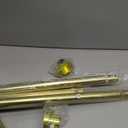 Ausemku Shower Curtain Rod 32-80 Inch Adjustable - 1 Inch Diameter Heavy Duty No drill Spring Tension Shower Rod, Non-Slip Rustproof Telescopic Rod for Bathroom, Gold