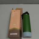 koodee Insulated Water Bottle, 22 oz Stainless Steel Double Wall Vacuum Wide Mouth Sport Bottle with Leakproof Spout Lid(Grass Green)