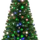 7'Pre-Lit Fiber Optic Christmas Tree Multicolor Lights - CM20572