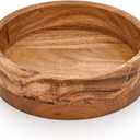 Kimona Decorative Bowl Acacia Wood Hand Carved Home Decor for Dining Table Center, Living Room, Kitchen Dcor (8"x 8" x 2.5")