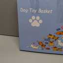 Dog Toy Box- Metal Large Dog Toy basket for Small Dog - Dog Toy Storage Bin for Pet - Personalized Large Dog Toy Basket for Puppy and Pet- Dog Toy Organizer Holder Boxes for Living Room (white)