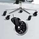 Office Chair Caster Replacement, 3 Inch Computer Desk Caster Wheels Smooth & Safe Rolling (1 PCS)