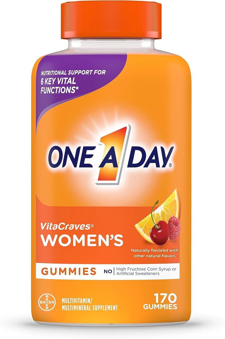 One A Day Womens Multivitamin Gummies, Multivitamin For Women with Vitamin A, C, D, E and Zinc for Immune Health Support*, Calcium & more, 170 count