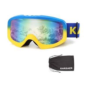 ORANZI Ski Goggles Men Women OTG Anti-Fog/Scratch 100% UV-Magnetic Lens-Snowboard Snow Goggles for Men & Women