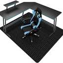 SALLOUS Chair Mat for Hard Floor, 63" x 51" Office Chair Mat for Hardwood Floor, Multi-Purpose Hard Floor Protector Under Desk Mat for Home Office, Non-Slip Vinyl Floor Mat for Gaming Chairs (Black)
