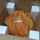 Lily's Home Glass Gazing Ball, A Colorful Addition to Any Garden or Home, Ideal As a Housewarming Gift. 10 Inch (Fiery Sunset)