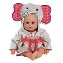 ADORA Bath Time Babies Collection, 13" Baby Doll and Clothes Set, Made with Fresh Powder Scent and Exclusive QuickDri Vinyl Body, Birthday Gift for Ages 1+ - Elephant