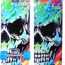 Skateboards for Beginners Kids Teens Boys Girls and Adult, 31''x8'',7-Layer Maple,Double Kick Concave,Solid&Durable (Skull)