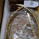 Tribesigns Executive Desk, 63 W x 31.5 D Large Office Desk, Modern Computer Desk Conference Table Meeting Room Table, Business Furniture for Home Office, White and Gold