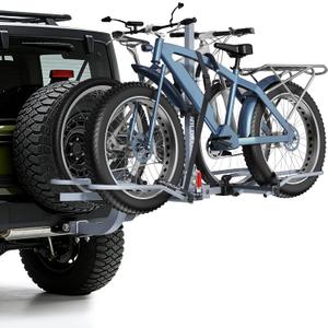 WILDROAD E-Bike Hitch Rack for Car, Quick Release Handle Wobble Free Smart Tilting Bike Rack, Foldable 2-Bike Rack for Standard, Fat Tire and E-Bike, 2-Bike 180 lbs Capacity, Fits 2-inch Receiver
