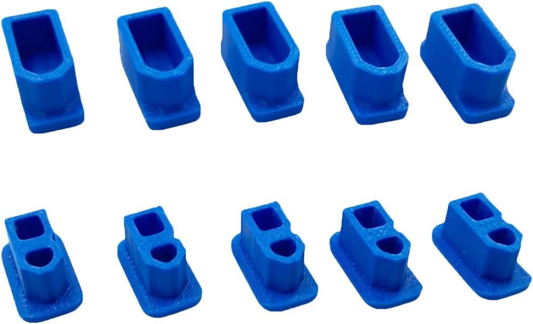 XT60 Male Female Dust Covers (5 Pairs) - 3D Printed PETG Protective Caps Waterproof Anti-Short Circuit Design,Hard Plastic with Layer Texture for XT60 Plugs/Sockets