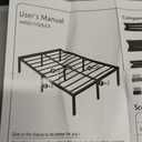 VASAGLE Full Steel Bed Frame, 16 Inches Tall, 1100lb Weight Capacity