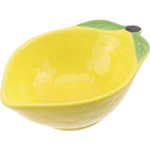 UPKOCH Ceramic Lemon Shape Dessert Bowl, Stylish Appetizer Platter for Snacks and Salads,Nuts, Yogurt Bowl, Microwave Safe, Ideal as Baby Feeding Bowl, Prep Meal, Side Dishes, 12.38.74.3CM
