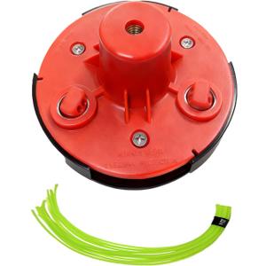 Universal Weed Eater Head, Easy Load String Trimmer Head Replacement for Echo, Ego, Dewalt, Stihl, Husqvarna with Tap & Go Feature,Fit M10 x 1.25 Left Hand Thread Straight Shaft