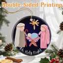3 x Nativity Scene Christmas Ornament, Jesus Birth Christmas Ornament, Holy Family Decoration, Religious Holiday Decor | Gifts for Christian, Gifts for Religious Women - Style H