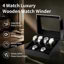 Watch Winder Spinner for 4 Automatic Watches with 5 Storage Case